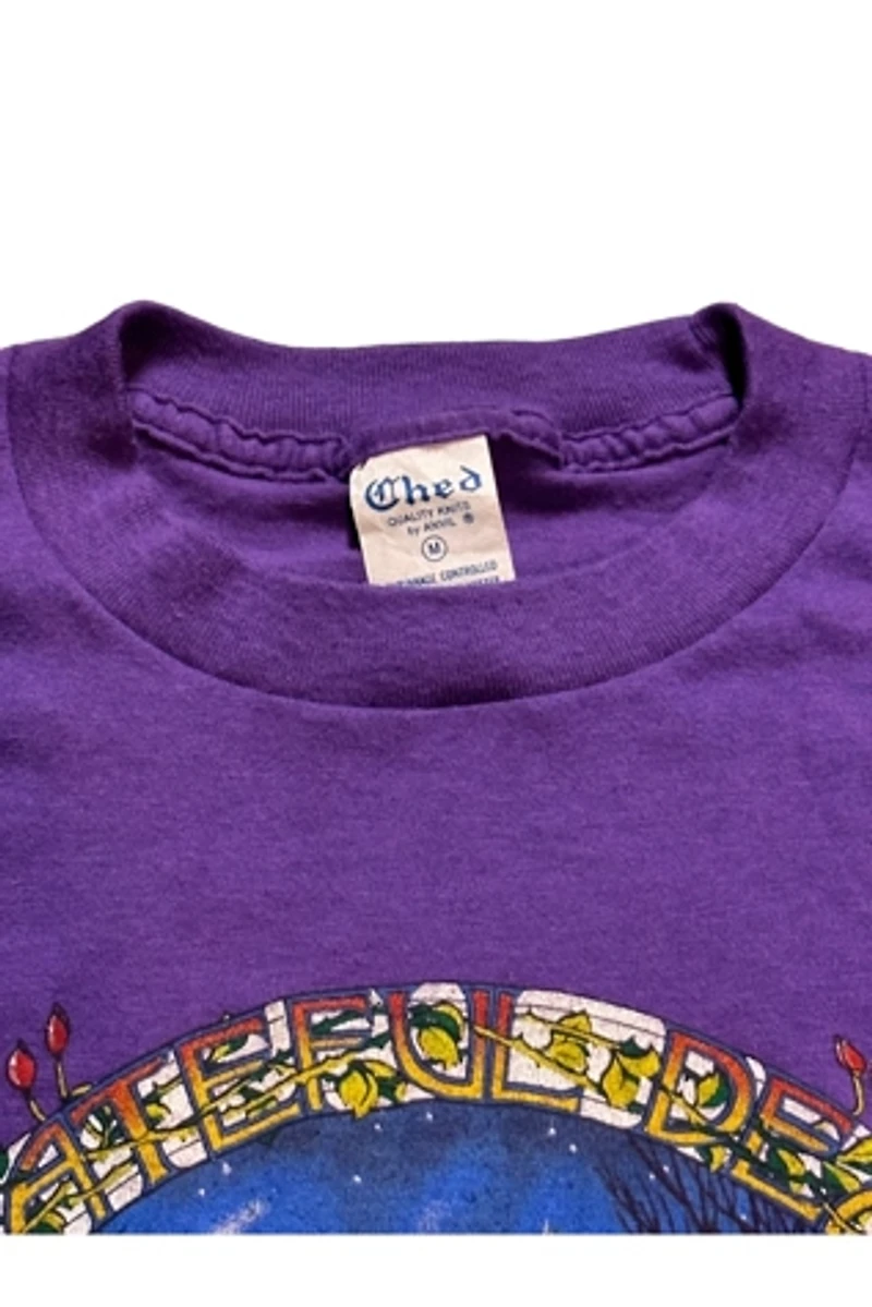 Vintage 1980's Grateful Dead Purple T-Shirt Selected By Afterlife Boutique
