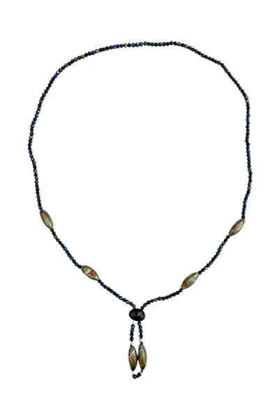 1970s Vintage Iridescent Stone Bead Necklace Selected by BusyLady Baca & The Goods
