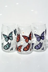 Golden Hour Designs Butterfly Glass Cup