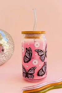 Golden Hour Designs Butterfly Glass Cup