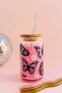 Golden Hour Designs Butterfly Glass Cup