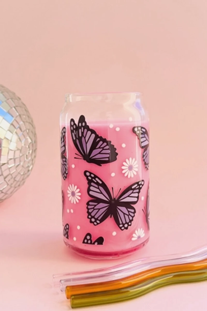 Golden Hour Designs Butterfly Glass Cup