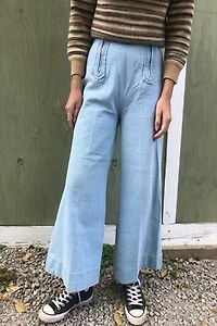 1970s Double Zip Wide Leg Pants Selected by Grievous Angel Vintage