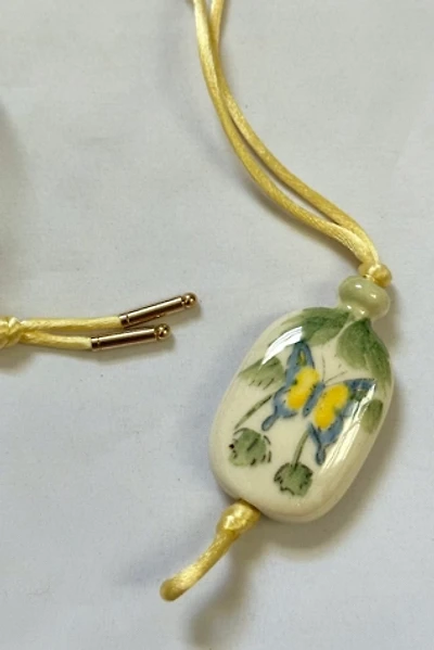 1960s Ceramic Butterfly Pendent Necklace Selected by Cherry