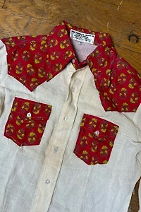 1970s Deadstock Gauze Cotton Western Shirt Selected by Cherry