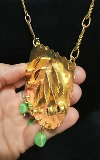 1970's Modernist Leaf Necklace Selected by Garbage Soup