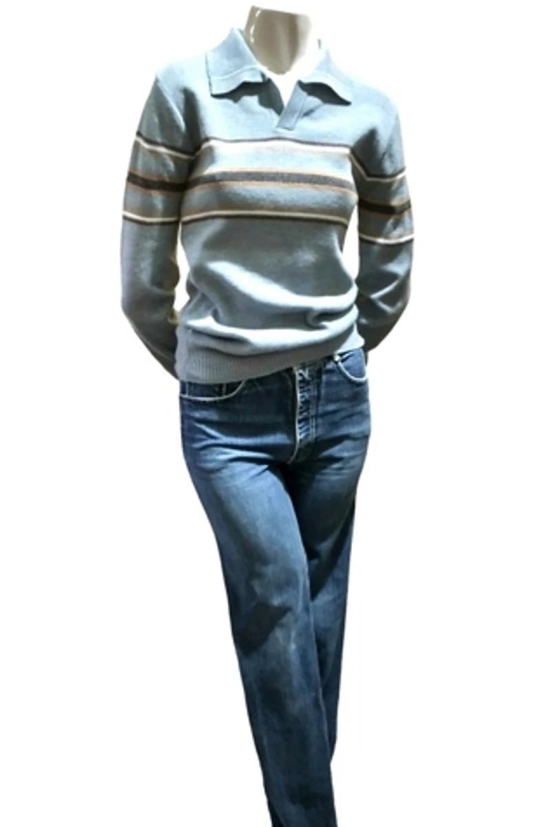 1970s Boyfriend Stripe Knit Pullover Selected by Garbage Soup