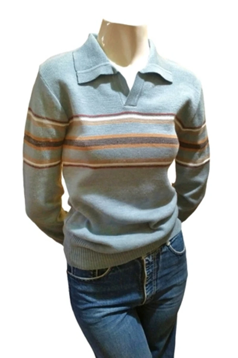 1970s Boyfriend Stripe Knit Pullover Selected by Garbage Soup