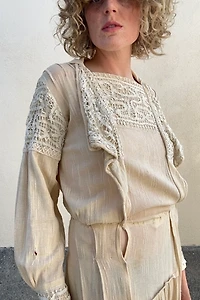 Victorian Crepe Raw Silk Dress Selected by The Curatorial Dept.