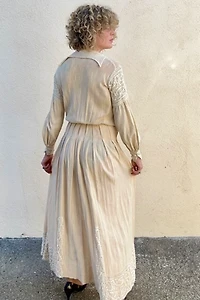 Victorian Crepe Raw Silk Dress Selected by The Curatorial Dept.