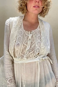Victorian White Dress with Cape Selected by The Curatorial Dept.