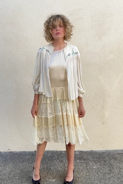 Victorian Cream Lace Dress Selected by The Curatorial Dept.