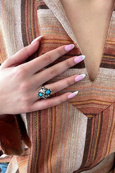 Vintage Turquoise And Silver Ring Selected By Ankh By Racquel Vintage