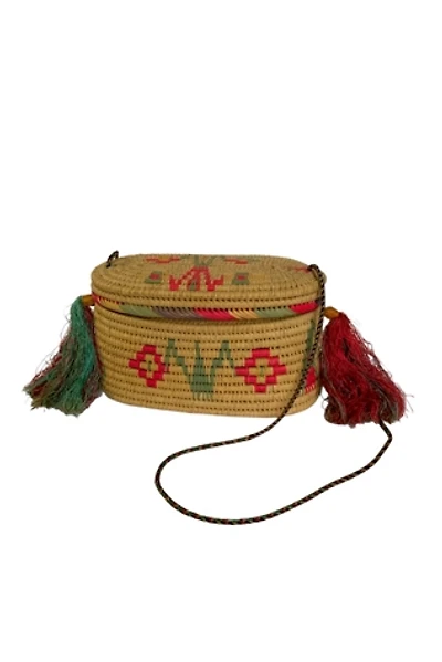 Vintage Woven Basket Tassel Box Purse Selected by SharpLilTeeth