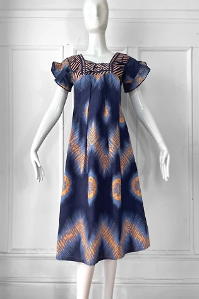 Vintage Wax Print Pleated Dress Selected by MARMALADE