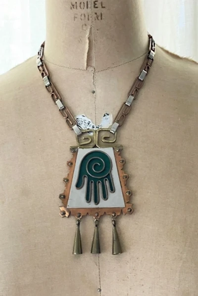 Vintage 1950's Casa Maya Mixed Metal Necklace Selected by FernMercantile