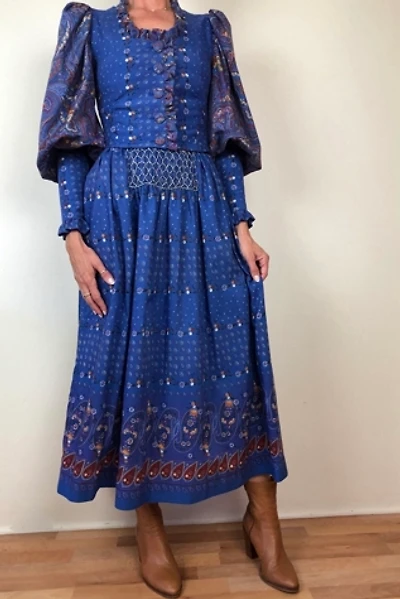 Vintage Periwinkle Paisley Printed 2-Piece Set Selected by Picky Jane