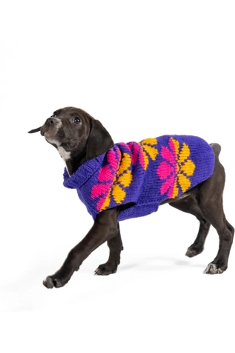 XS Chilly Dog Flower Power Dog Sweater