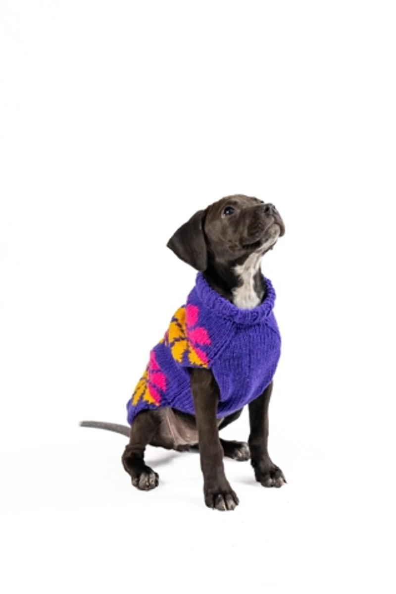 XS Chilly Dog Flower Power Dog Sweater
