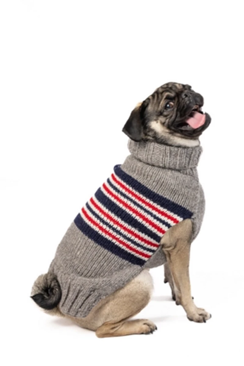 XXS Chilly Dog Charlie Stripe Dog Sweater