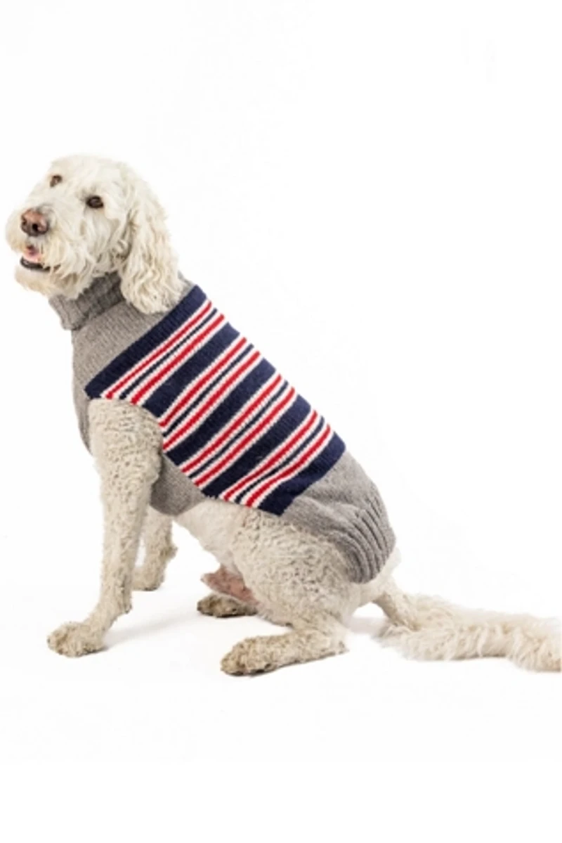 XXS Chilly Dog Charlie Stripe Dog Sweater