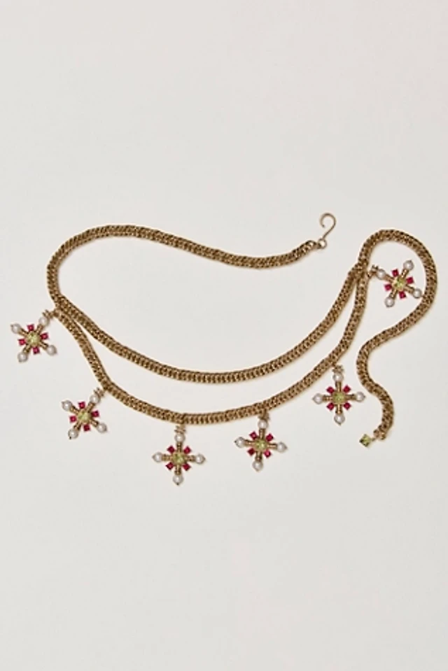 Free people chain belt Bezel Jewel Charm Chain Belt | Free People main image 3