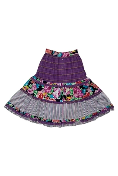 1980s Vintage Floral Rayon Tiered Skirt Selected by BusyLady Baca & The Goods