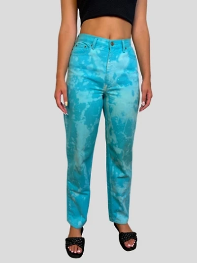 Vintage Hand-Dyed High-Waisted Jeans Selected By Ankh By Racquel Vintage