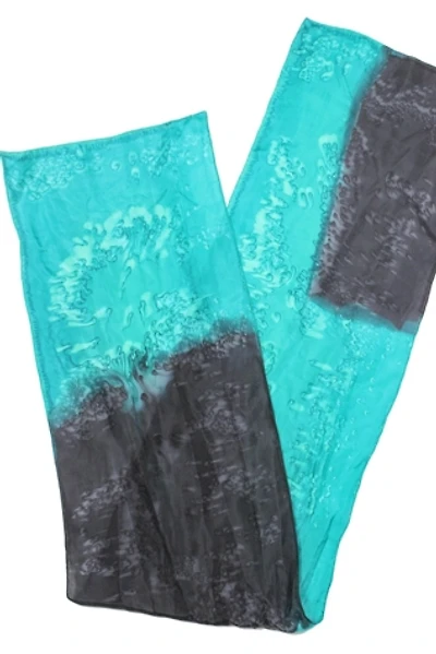 1980s Ocean Wave Silk Scarf Selected By Moons + Junes Vintage