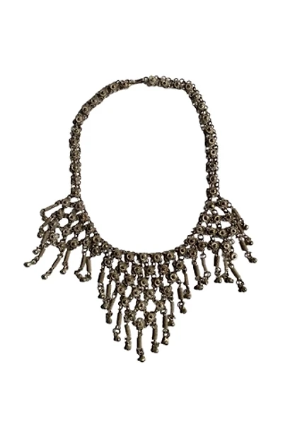 Vintage 1970s Silver Bib Necklace Selected by SharpLilTeeth