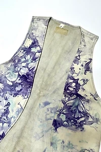 Deadstock 1960s Indigo Dyed Leather Vest Selected by Cherry