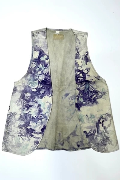 Deadstock 1960s Indigo Dyed Leather Vest Selected by Cherry