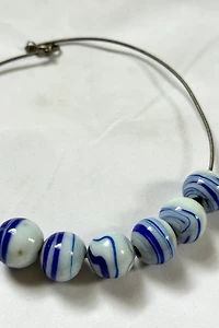1960s Coil Choker with Victorian Marbles Selected by Cherry