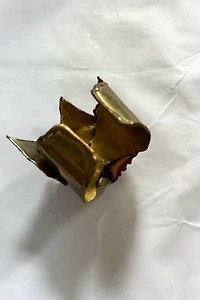 1980s Brutalist Mixed Metal Leaf Cuff Selected by Cherry