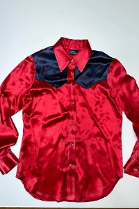 1970s Satin Western Shirt Selected by Cherry