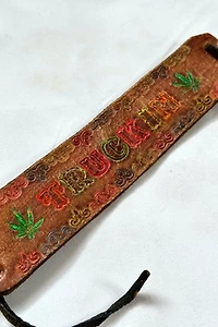 1970s Embossed and Painted "Truckin'" Leather Cuff Selected by Cherry
