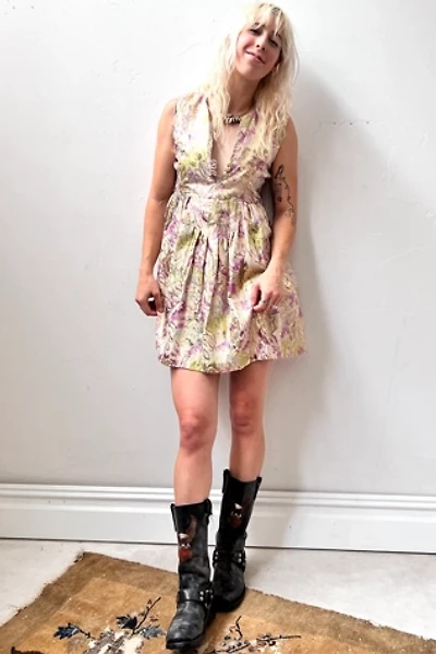 Vintage Floral Metallic Dress Selected by Anna Corinna