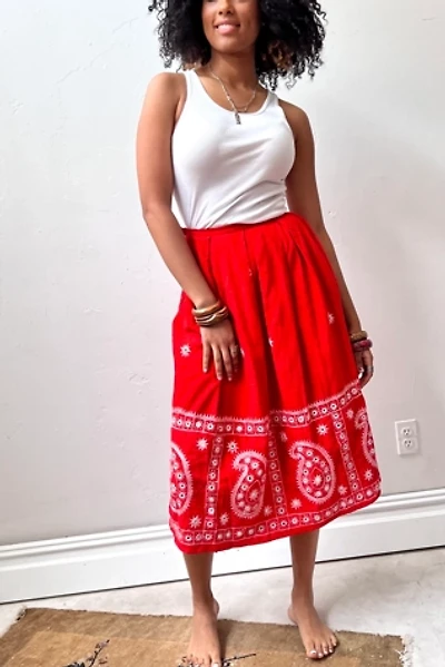 Vintage Rouge Embroidered Skirt Selected by Anna Corinna