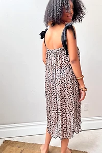 Anna Corinna Sheer Cheetah Romper Dress