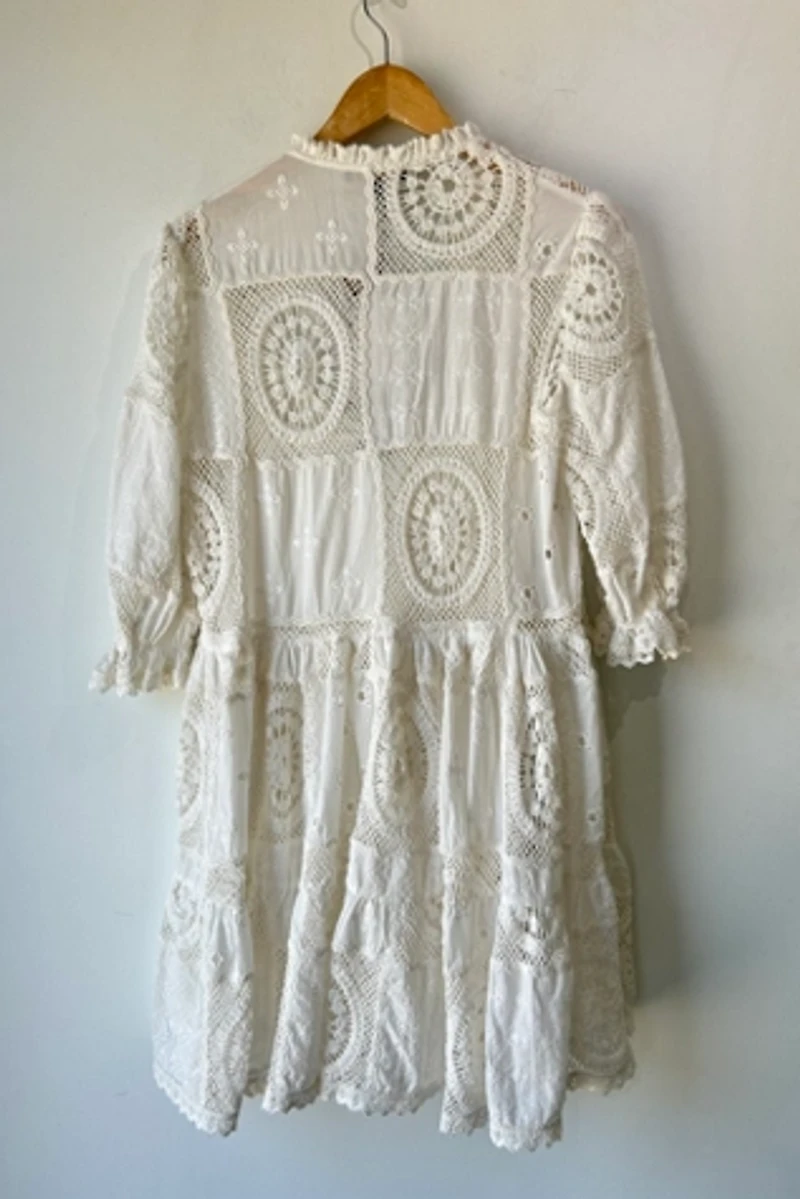 Maje White Doily Dress Selected by The Curatorial Dept.
