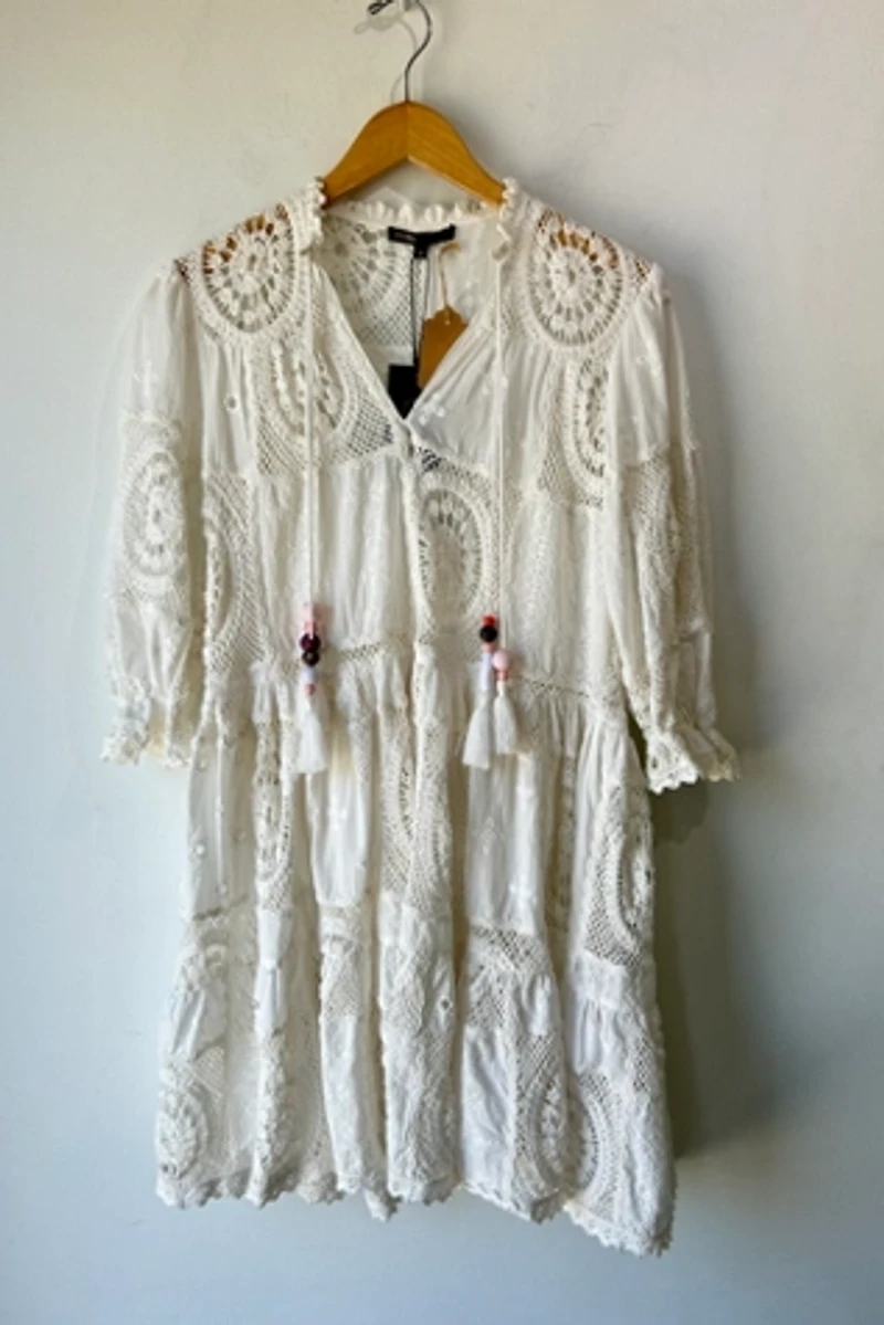Maje White Doily Dress Selected by The Curatorial Dept.