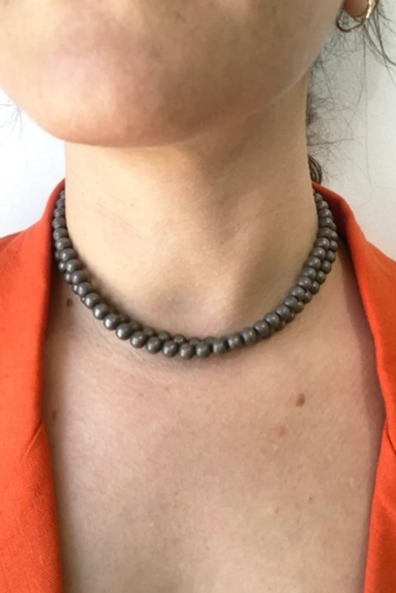 Silver Bench Beads Choker Necklace Selected by The Curatorial Dept.