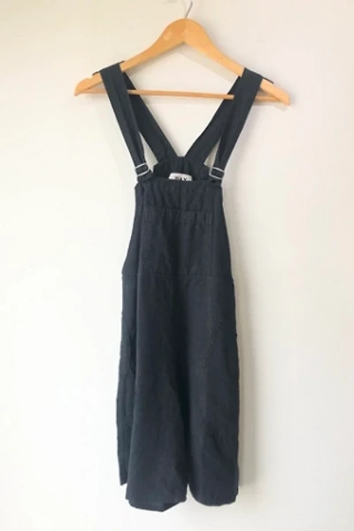 Flax Black Linen Short-Alls Selected by The Curatorial Dept.