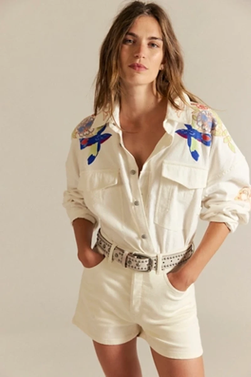 We The Free Take Flight Embroidered Shirt