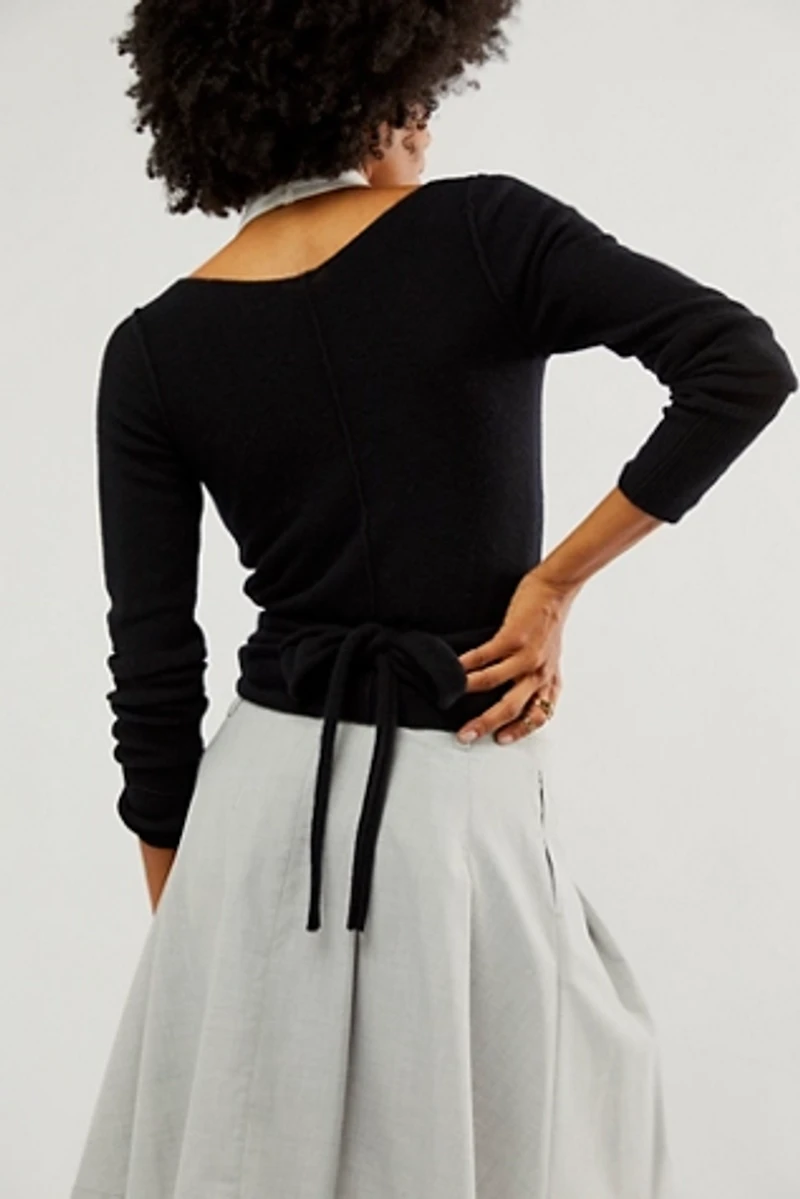 Cashmere Reversible Wrap Sweater