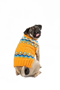 S Chilly Dog Artic Amber Fairisle Sweater