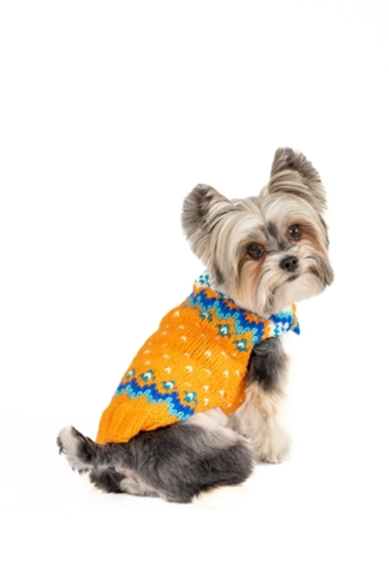S Chilly Dog Artic Amber Fairisle Sweater