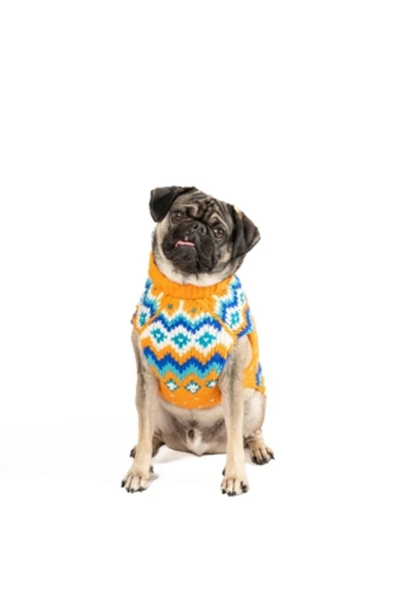 S Chilly Dog Artic Amber Fairisle Sweater