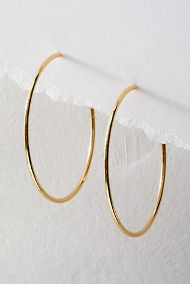 14k Gold Plated Omega Hoops