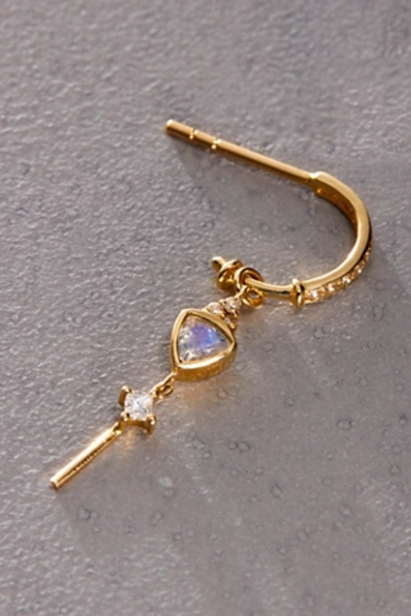 Celine Daoust Triangle Moonstone Single Earring